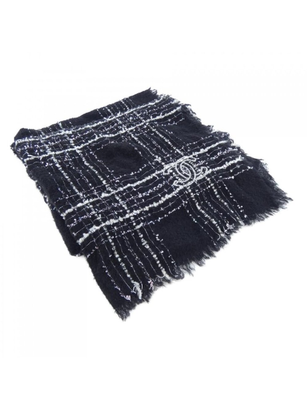 Chanel Stole Scarf Black